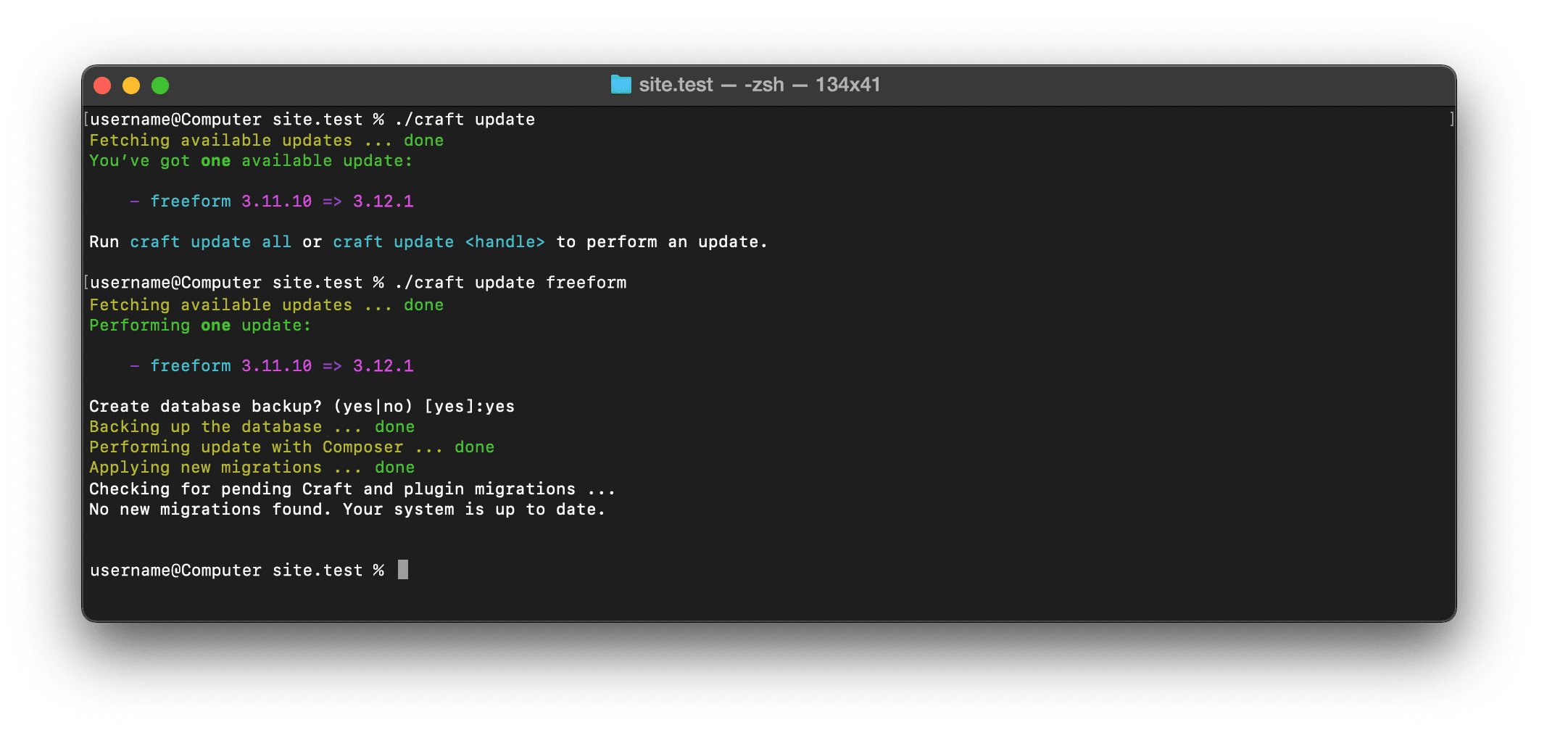 Terminal - Update Freeform