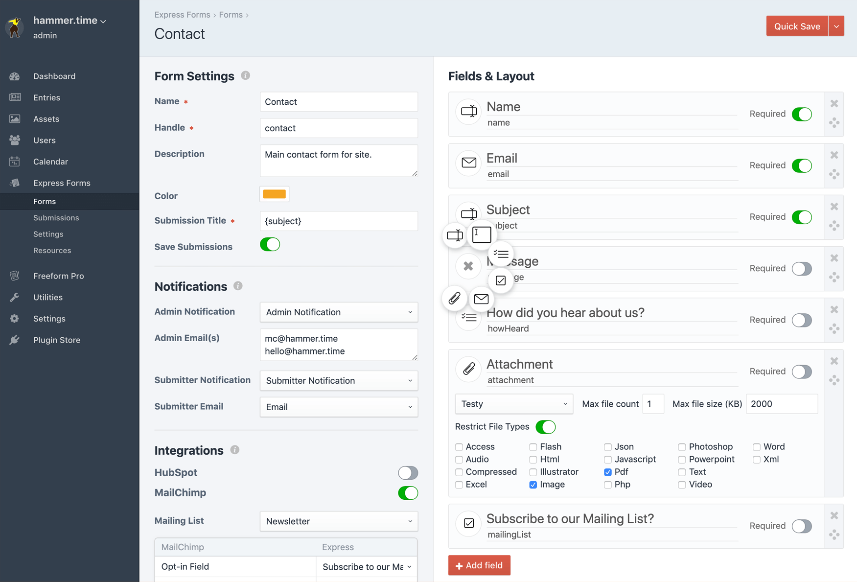 Intuitive Form Builder